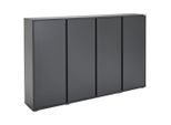 Xora Schuhschrank, Anthrazit, Kunststoff, 18 Fächer, 192.7x120x34 cm, Garderobe, Schuhaufbewahrung, Schuhschränke