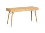 Novel Schreibtisch, Eiche, Metall, Holzwerkstoff, 2 Schublade(n) Schubladen, rechteckig, Rundrohr, 60x75x140 cm, Stauraum, Arbeitszimmer, Schreibtische, Bürotische