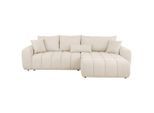 Carryhome Ecksofa , Beige , Kunststoff , Füllung: Silikon, Schaumstoffflocken,Silikon, Schaumstoffflocken , Ottomane rechts, L-Form , 298x168 cm , Stoffauswahl, seitenverkehrt erhältlich , Wohnzimmer, Sofas & Couches, Wohnlandschaften, Ecksofas