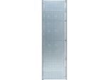 Lochblechwand für Grundregal/Anbauregal ORDO Industry, multifunktional, Quadratlochung 10-38 mm, magnethaftend, B 500 x T 1,5 x H 2500 mm, Stahl, verzinkt