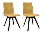 Esszimmerstuhl OTTO HOME "Rania", gelb (gelb, buche wenge), B:45cm H:91cm T:55cm, Holzwerkstoff, Massivholz, Stühle, Esszimmerstuhl, Massivholzgestell, mit Keder