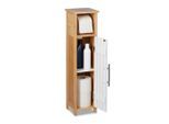 Relaxdays Toilettenpapierhalter, Hellbraun, Holz, Holzwerkstoff, 18x71x20 cm, Badaccessoires