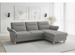 Ecksofa SIT & MORE "Pamela L-Form, B: 230 cm, optional Schlaffunktion & Bettkasten", grau (stone), B:230cm H:90cm T:164cm, 100% Polyester, Sofas, Ecksofa, wahlweise mit Armteilverstellung, Sofa mit Federkern, Sitzhöhe: 48 cm