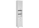 Livetastic Hochschrank , Weiss , Kunststoff , 3 Fächer , 1 Schublade(n) Schubladen , 38x190x30.5 cm , Made in EU , stehend , Badezimmer, Badmöbelsets & -serien, Badmöbelserien