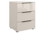 Nachtschrank Style, Kaschmir, Kunststoff, 3 Schublade(n) Schubladen, 45x60x40 cm, Typenauswahl, Soft-Close-System, Schlafzimmer, Nachttische