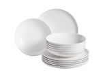 Ritzenhoff Breker Tafelservice Skagen, Weiß, Keramik, 12-teilig, Uni, Lfgb, lebensmittelecht, Essen & Trinken, Geschirr, Geschirr-Sets, Tafelservice