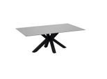 Novel Couchtisch, Grau, Schwarz, Metall, Keramik, rechteckig, eckig, Sternfuß, 70x43x120 cm, Wohnzimmer, Wohnzimmertische, Couchtische, Couchtische Metall