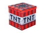 Minecraft Sitzbox Minecraft, Grau, Rot, Schwarz, Textil, Karton, Gaming, 30x30x30 cm, faltbar, als Aufbewahrungsbox verwendbar, Stauraum, Wohnzimmer, Hocker, Sitzwürfel