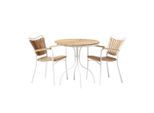 Gardenson , Weiß , Holz , Teakholz , vollmassiv , Stühle stapelbar ,