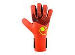 Torwarthandschuhe UHLSPORT "Torwarthandschuhe FM ZNE Absolutgrip HN Fit", Herren, Gr. 7, rot (fluo rot, weiß, fluo gelb), Obermaterial: 81% Gummi rubber. 13% Polyester PES. 6% Nylon NY., Handschuhe Torwarthandschuhe