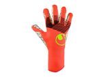 Torwarthandschuhe UHLSPORT "Torwarthandschuhe FM ZNE Supergrip+ FS", Herren, Gr. 10.5, rot (fluo rot, weiß, fluo gelb), Obermaterial: 81% Gummi rubber. 13% Polyester PES. 6% Nylon NY., Handschuhe Torwarthandschuhe