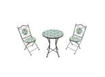 Ambia Garden , Blau, Gelb , Metall, Keramik , 75 cm , Europäischer Sicherheitsstandard , Stuhl klappbar, geeignet für Balkon ,