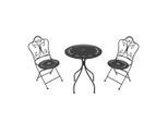 Ambia Garden , Anthrazit , Metall , 74.5 cm , Europäischer Sicherheitsstandard , Stuhl klappbar, geeignet für Balkon ,