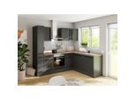 P & B , Schwarz , Holzwerkstoff , 2 Schublade(n) Schubladen , seitenverkehrt montierbar, L-Form, nur wie online abgebildet bestellbar , B , 250x175 cm ,