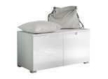 Xora Garderobenbank Spice, Weiß, Weiß Hochglanz, 80x43x40 cm, Garderobe, Garderobenbänke, Garderobenbänke