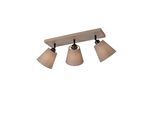 JUST LIGHT Deckenleuchte "RIALA", grau (taupe), 3, 1 Stk., Leuchten, ExklusiveE27, Deckenleuchte