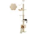 Pawz Road Deckenhoher Katzenbaumturm verstellbar beige