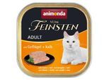 animonda Vom Feinsten Nassfutter Katze, Adult, Geflügel und Kalb 32x100 g