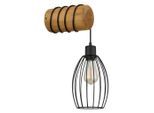 Globo , Braun, Schwarz , Holz, Metall, Kunststoff , 27x59x16 cm , Wippschalter ,