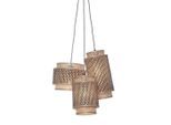 Good & Mojo , Naturfarben, Schwarz , Holz , Bambus , 50 cm , LED-Leuchtmittel austauschbar ,