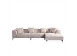 Home Deluxe Ecksofa, Beige, Kunststoff, L-Form, Ottomane rechts, 344x178 cm, Wohnzimmer, Sofas & Couches, Wohnlandschaften, Ecksofas
