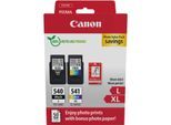 CANON Tintenpatrone "PG-540L+CL-541XL Photo Value Pack", bunt (schwarz, cyan, magenta, gelb), Tintenpatronen, Tintenpatrone