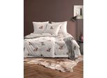 Bettwäsche IRISETTE "Zobel 8921", beige (80 natur), B/L: 135cm x 200cm, 1 Stk., 1 Stk., Renforcé, B/L: 80cm x 80cm, 2, Renforcé, Obermaterial: 100% Baumwolle, Bettwäsche, Bettwäsche, Flausch-Cotton, 2 teilig, samtig weich