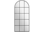 Xora Wandspiegel, Schwarz, Metall, Glas, Holzwerkstoff, Freiform, 65x140x2.5 cm, senkrecht montierbar, Ganzkörperspiegel, Spiegel, Wandspiegel