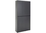 Xora Schuhschrank, Anthrazit, Kunststoff, 20 Fächer, 100x210x34 cm, Garderobe, Schuhaufbewahrung, Schuhschränke