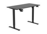 Livetastic Schreibtisch, Schwarz, Kunststoff, Holzwerkstoff, Metall, rechteckig, eckig, 60x70-115x120 cm, höhenverstellbar, Memoryschalter, Getränkehalter, Headsethalter, Arbeitszimmer, Schreibtische, Bürotische