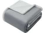 Wohndecke OTTO HOME "Sennu, Kuscheldecke, Teddy, erstklassige Tagesdecke", grau, B:130cm L:180cm, Polyester, Wohndecken, Wohndecke, 420g/m², flauschige, Wohndecke mit Teddyoptik, Tagesdecke