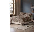 Bettwäsche IRISETTE "Wave 8780", 80 nougat, B/L: 155cm x 220cm, 1 Stk., 1 Stk., Mako-Satin, B/L: 80cm x 80cm, 2, Mako-Satin, Obermaterial: 100% Baumwolle, Bettwäsche, Bettwäsche, Mako-Satin, anschmiegsam und atmungsaktiv, Ganzjahresqualität