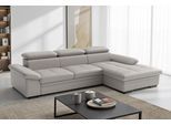 Ecksofa SIT & MORE "Viola L-Form, B: 260 cm, Arm- & Kopfteilverstellung", grau (light grau), B:260cm H:73cm T:174cm, Sofas, Ecksofa, optional Schlaffunktion, Sofa mit Komfortsitz in Leder