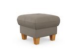 Polsterhocker OTTO HOME "Lindgren", braun (savannah), B:61cm H:46cm T:61cm, 100% Polyester, Hocker, Polsterhocker, mit Stauraum