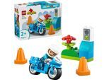 Konstruktionsspielsteine LEGO "Blaues Polizeimotorrad (10471), LEGO DUPLO Town", blau (bunt), Spielbausteine, Kinder, Kunststoff, Konstruktionsspielsteine