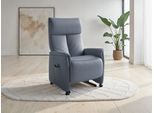 TV-Sessel SIT & MORE "Cremona Comfort", graublau, B:76cm H:114cm T:84cm, Sessel, TV-Sessel, wahlweise manuell oder elektrischer Funktion mit Akku