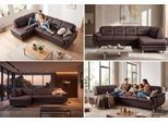 Ecksofa SIT & MORE "Mailand L-Form, B: 250 cm, Komfortsitzhöhe 46 cm", orange (terrakotta), B:250cm H:85cm T:164cm, Luxus-Kunstleder;Kunstleder Softlux;NaturLEDER (echtes Rindleder)/Korpus passendes Kunstleder Softlux;Luxus-Microfaser Altara Nubuck (100% Polyester), Sofas, Ecksofa, mit Schlaffunktion, Eckcouch in Kunstleder & Stoff