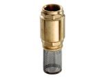 Hermann Schmidt Fußventil 1/2" Messing, mit Saugkorb aus Edelstahl