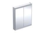 Geberit One Spiegelschrank 505812001 75 x 90 x 15 cm, Aluminium eloxiert, mit ComfortLight, 2 Türen