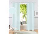 Gardine OTTO HOME "XANA mit Schlaufen, Topseller" Gr. 1, hellblau, B:145cm H:145cm, Voile, Polyester, Gardinen, Gardine, Bestseller, einfarbig, 1 Schal, pflegeleicht, preiswert