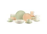 Creatable , Creme, Salbeigrün, Lachsfarben , Keramik , 250 ml,250 ml,900 ml , stapelbar ,