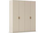 Kleiderschrank OTTO HOME "Schrank Möbel Schlafzimmer Garderobe Kinderzimmer WELTNEUHEIT ZELLARA", beige (beige (champagner)), B:181cm H:231cm T:54cm, Holzwerkstoff, Schränke, Kleiderschrank, PATENTIERTES SCHNELLMONTAGESYSTEM Griff Goldfarben MADE IN GERMANY