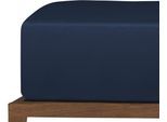 Spannbettlaken UNCOVER BY SCHIESSER "New Jersey aus 100% Baumwolle", blau (dunkelblau), B:100cm L:200cm, Jersey, Obermaterial: 100% Baumwolle, Bettlaken, Spannbettlaken, OEKO-TEX MADE IN GREEN