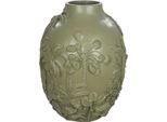 Bodenvase GILDE "Bodenvase bauchig Jungle grün H. 55,5 cm", grün, B:41,5cm H:55,5cm T:41,5cm Ø:41,5cm, Kunstharz, Vasen, Bodenvase, Bodenvase, Tiermotiv, Pflanzenmotiv, exotisch, Dschungelstil