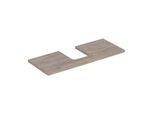 Geberit One Waschtisch-Platte 505275006 120 x 3 x 47 cm, Nussbaum hickory/Melamin Holzstruktur, Ausschnitt mittig