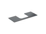 Geberit One Waschtisch-Platte 505115002 120x2x47cm, Ausschnitt mittig, Steinzeug, Marmoroptik schwarz/matt
