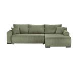 smart Ecksofa mit Schlaffunktion Nelly ¦ grün ¦ Maße (cm): B: 270 H: 85 T: 185.0