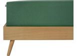 Spannbettlaken SCHIESSER "Flexi aus 95% Baumwolle und 5% Elastahan in Premium-Qualität", grün (dunkelgrün), B:150cm L:200cm, Jersey-Elasthan, Obermaterial: 95% Baumwolle, 5% Elasthan, Bettlaken, Spannbettlaken, für hohe Matratzen und Boxspringbetten geeignet, Made in Green