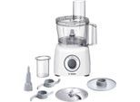 BOSCH Küchenmaschine "MultiTalent 3 MCM3100W, 20 Funktionen, Universalmesser, Einfüllhilfe", grau (weiß, grau), B:22cm H:37,5cm T:26cm, Küchenmaschinen, Schneid-Raspel-Wendescheibe, Schlagscheibe (Sahne), Deckel, weiß, Küchenmaschine