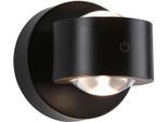 PAULMANN LED Wandleuchte "Zorik dim 2,2W", schwarz, 2, Ø 10cm H: 10cm, 2 Stk., Leuchten, Dimmbar, LED Wandleuchte